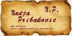 Nadja Pribaković vizit kartica